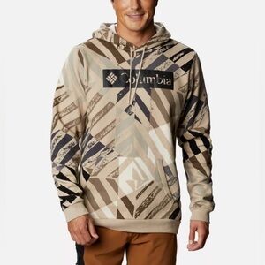 Columbia Geometric Hoodie in Black and Tan